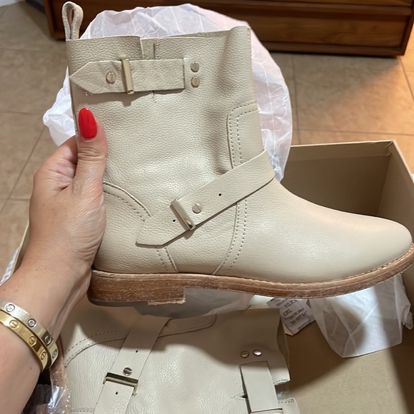 JOIE BUFF LEATHER HOXTON BIKER BOOTIE BOOTS Size 36 NWOT - Picture 8 of 10